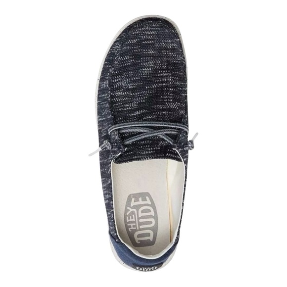 Hey Dude Wendy Sox Navy Blue and White Slip-On Loafers - Picture 3 of 10